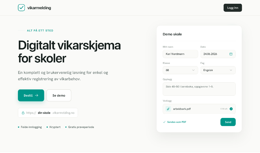 Vikarmelding.no